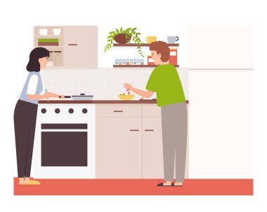 Evde aile yemekleri.