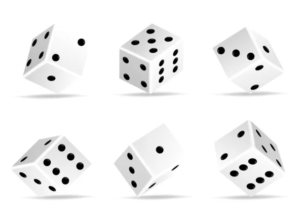 Realistic 3d rolling dice — Stock Vector