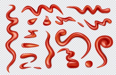 Ketçap lekeleri yerleştirildi.