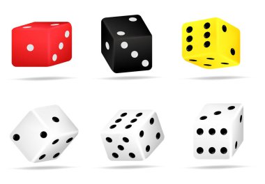 Gerçekçi 3d yuvarlanan zar