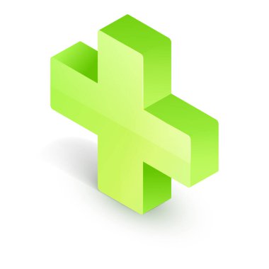 Yeşil artı ve çarpı işareti