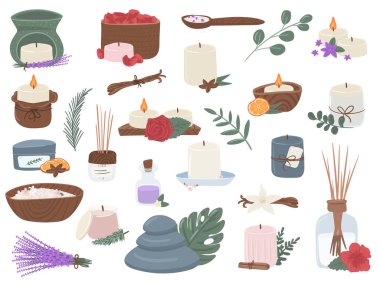 Kokulu mumlar ve doğal nesneler.