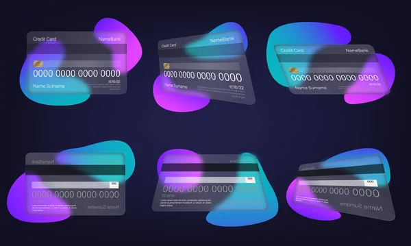 Realistische Kreditkarte — Stockvektor