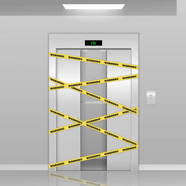 Realistic broken elevators — Vetor de Stock