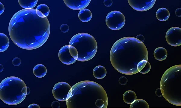 Realistische zeepbellen — Stockvector
