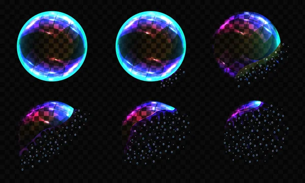 Реалістичний мильних бульбашок — стоковий вектор