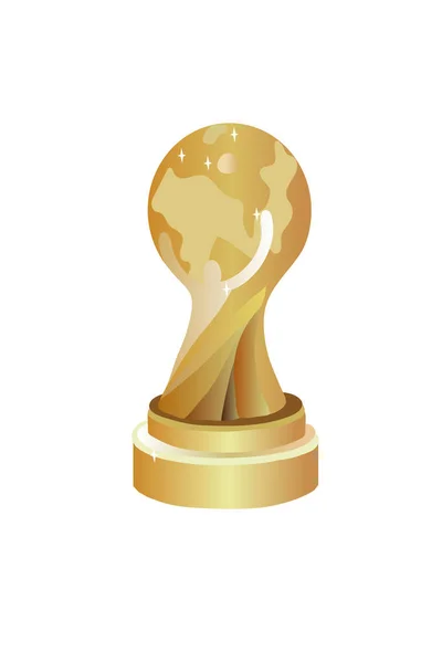 Prijs Trofee Winnaar Gouden Trofee Vector Cup Illustratie Kit — Stockvector