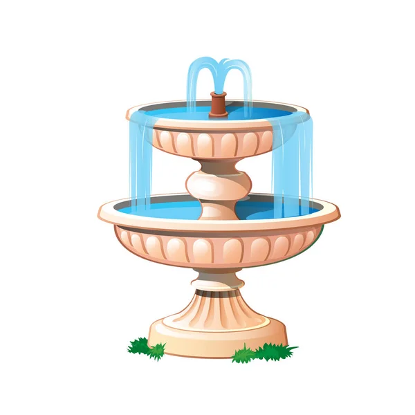 Набор Мультфильмов Fountain Векторные Коллекции Природных Водных Фонтанов — стоковый вектор