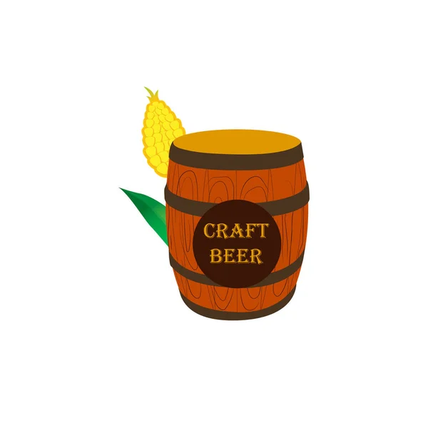 Garrafa Cerveja Artesanal Estilo Gravura Garrafa Cerveja Artesanal Design Caligrafia — Vetor de Stock