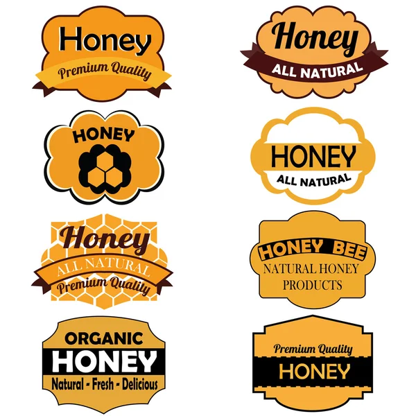 Honey labels — Stock Vector