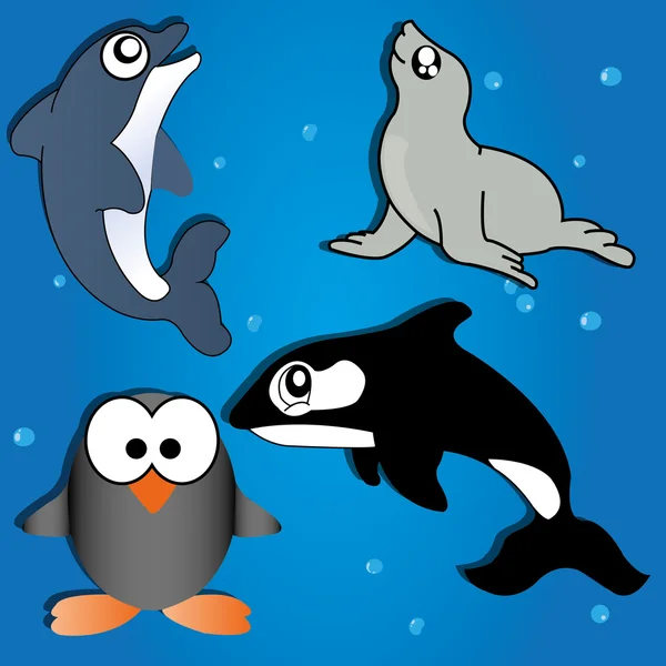 Water animals — Stock Vector © DAVIDS47 #29975515