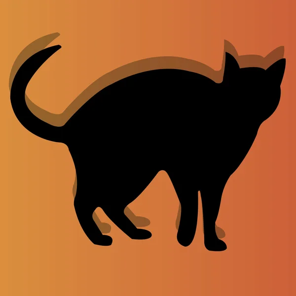 Kattensilhouet — Stockvector