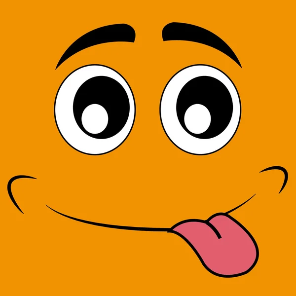 Oranžový obličej — Stockový vektor