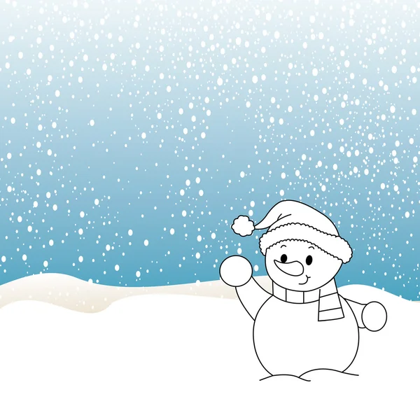 Bonhomme de neige — Image vectorielle