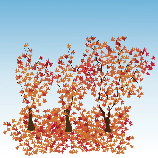 Árboles de otoño — Vector de stock