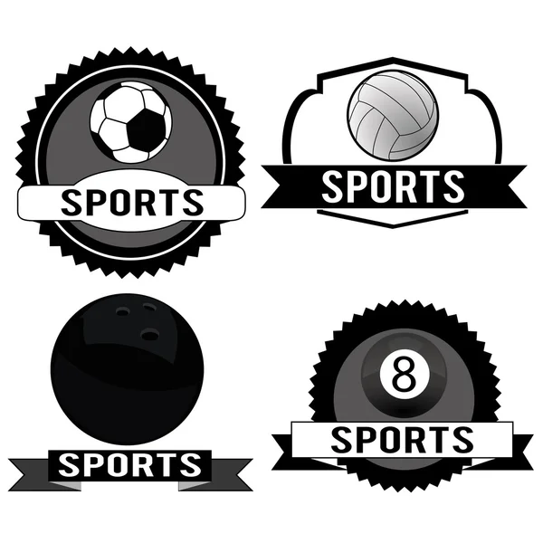 Etiquetas deportivas — Vector de stock