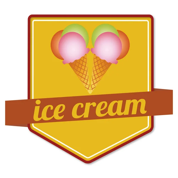 Ice cream label — Stock Vector