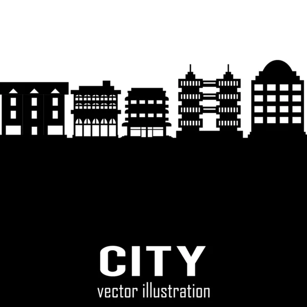 Gebouwen silhouetten — Stockvector