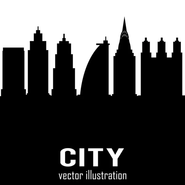 Buildings silhouettes — Stock Vector