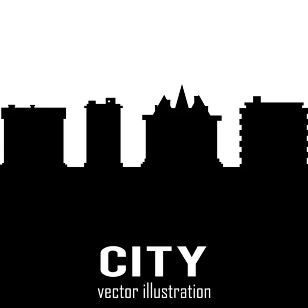 Gebouwen silhouetten — Stockvector