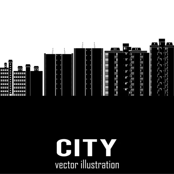 Budovy siluety — Stockový vektor