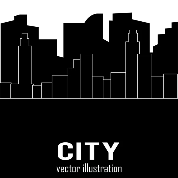 Buildings silhouettes — Stock Vector