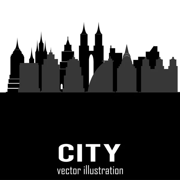 Gebouwen silhouetten — Stockvector