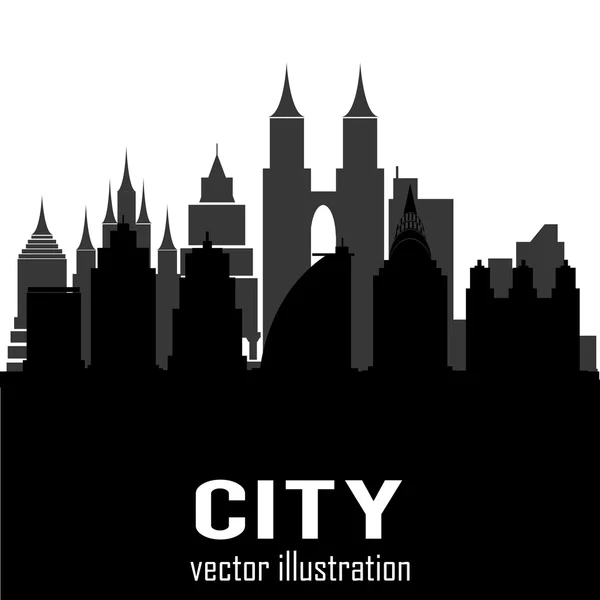 Buildings silhouettes — Stock Vector