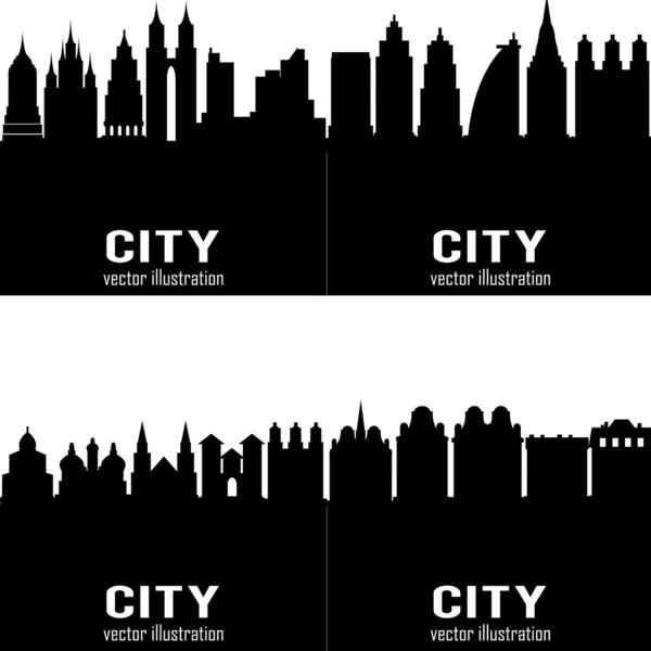 Buildings silhouettes — Stock Vector