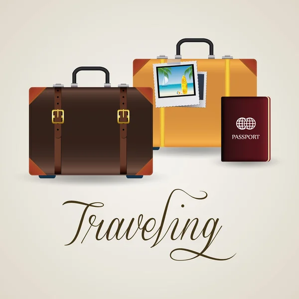 Travel objects — Stock Vector