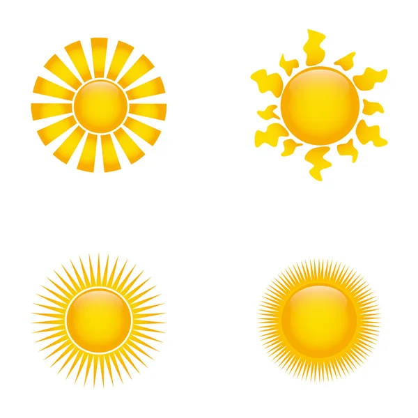 Iconos de sol — Archivo Imágenes Vectoriales