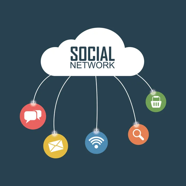 Social Media — Stock Vector