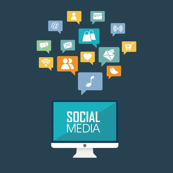 Social Media — Stock Vector