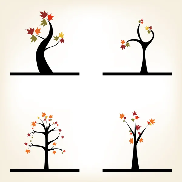 Herbstbäume — Stockvektor