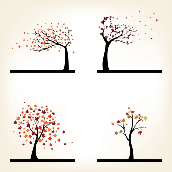 Autumn Trees — Stock Vector