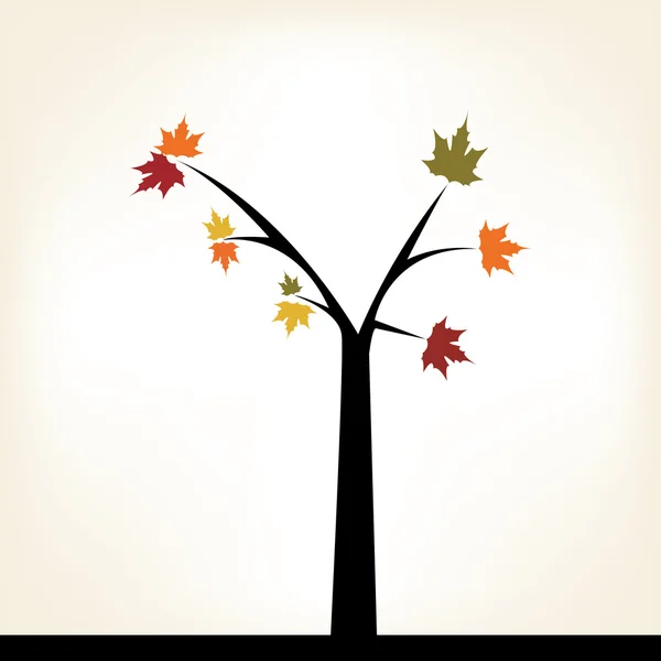 Árbol de otoño — Vector de stock