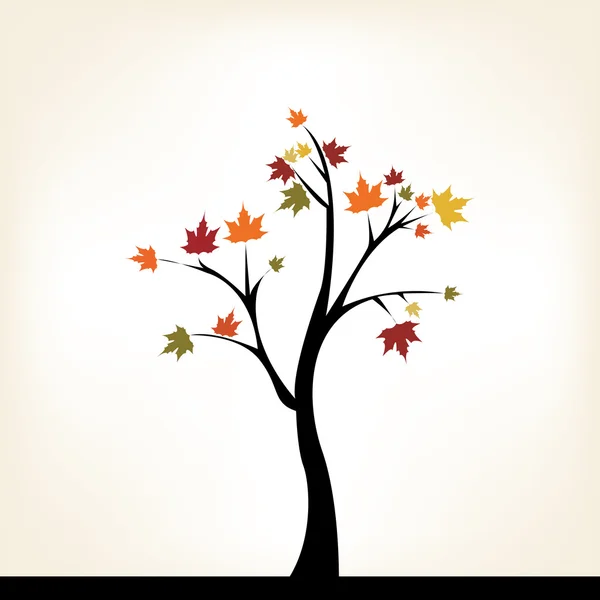 Árbol de otoño — Vector de stock