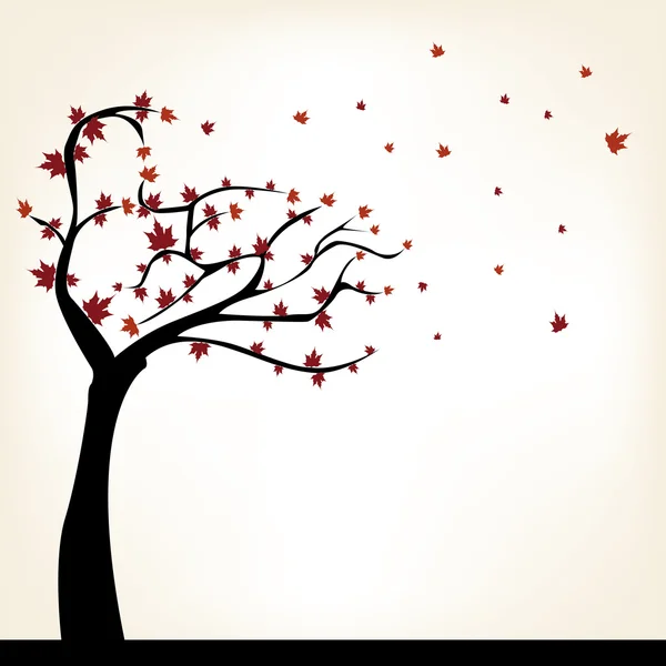 Árbol de otoño — Vector de stock