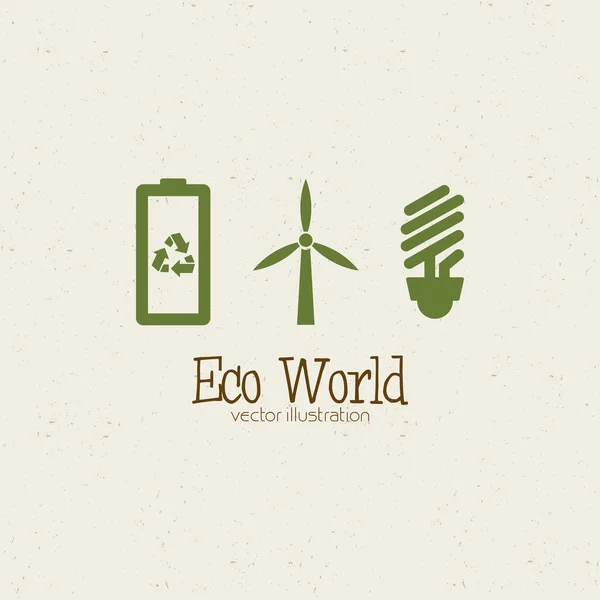 Eco-wereld — Stockvector