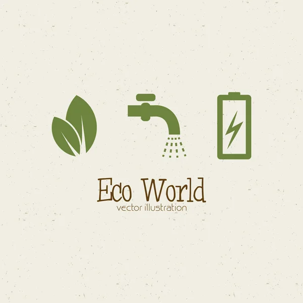 Eco-wereld — Stockvector