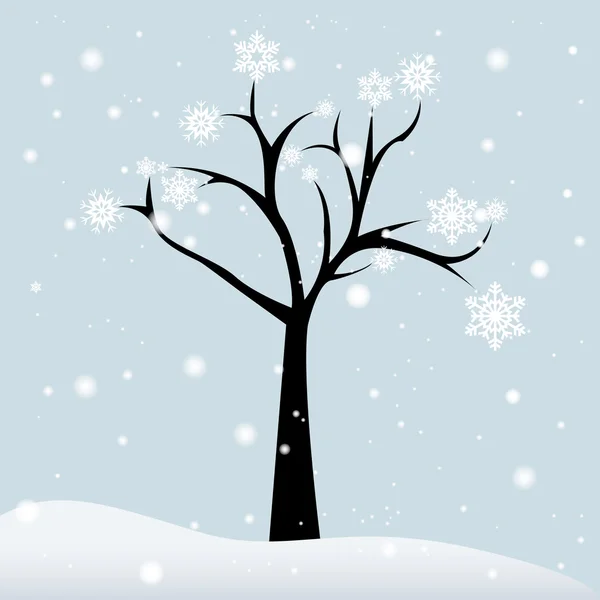 Winter Tree — Stock Vector