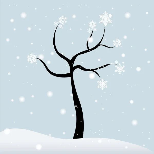 Winter Tree — Stock Vector