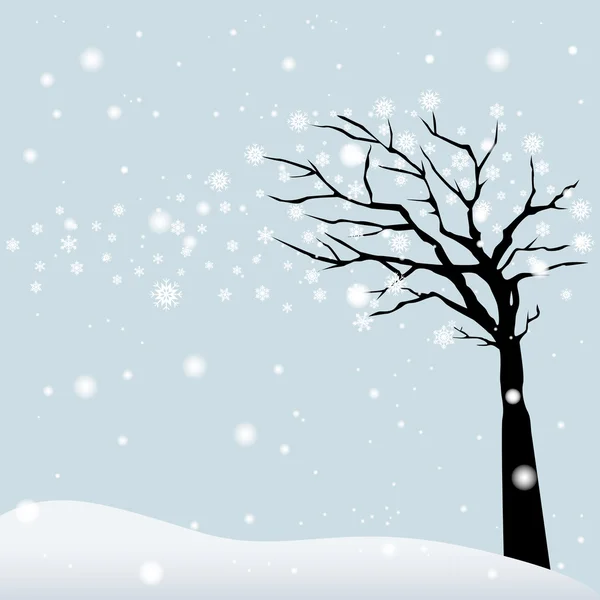 Árbol de invierno — Vector de stock