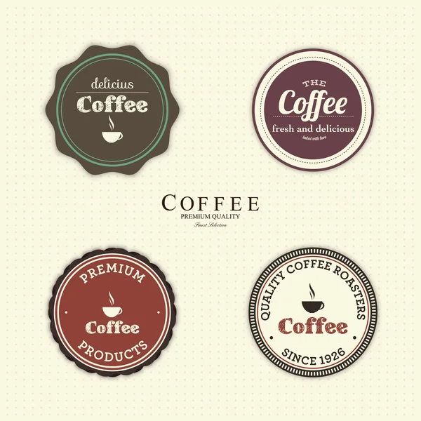 Kaffee-Etiketten — Stockvektor