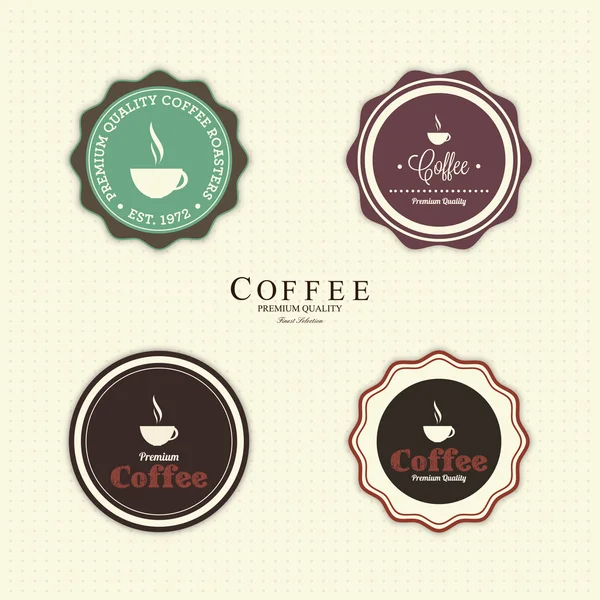 Etiquetas de café — Vector de stock