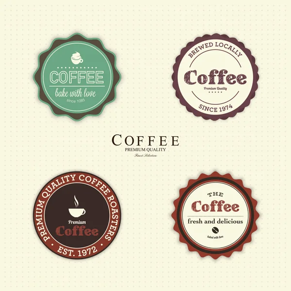 Etiquetas de café — Vector de stock