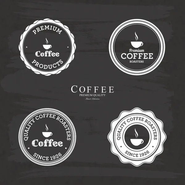 コーヒーのラベル — ストックベクタ