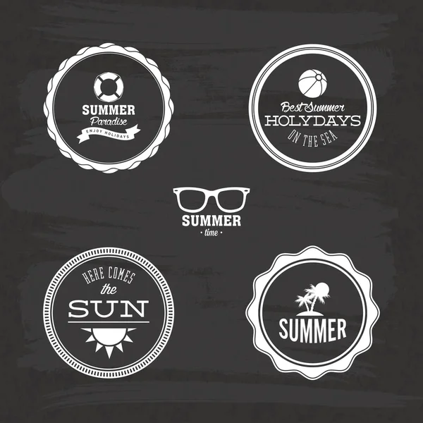 Étiquettes d'été — Image vectorielle