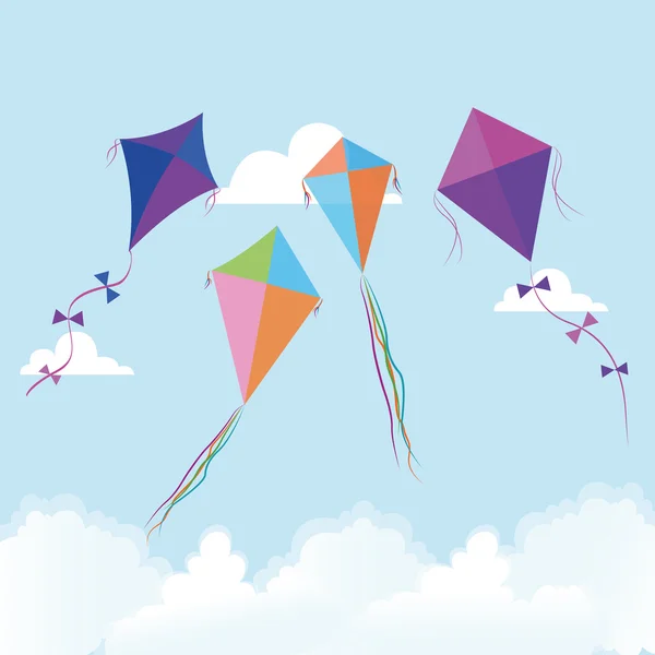 Kites — Stock Vector