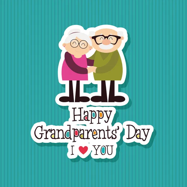 День дедушки и бабушки Векторная Графика